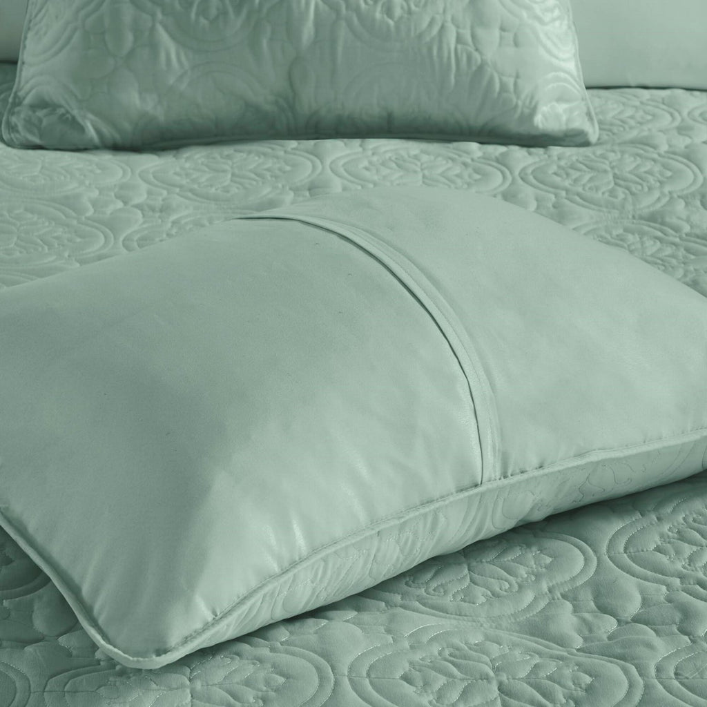 3 Piece Reversible Bedspread Set - Seafoam King/Cal King