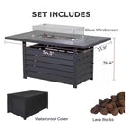 54.3” Outdoor Patio Fire Pit Table