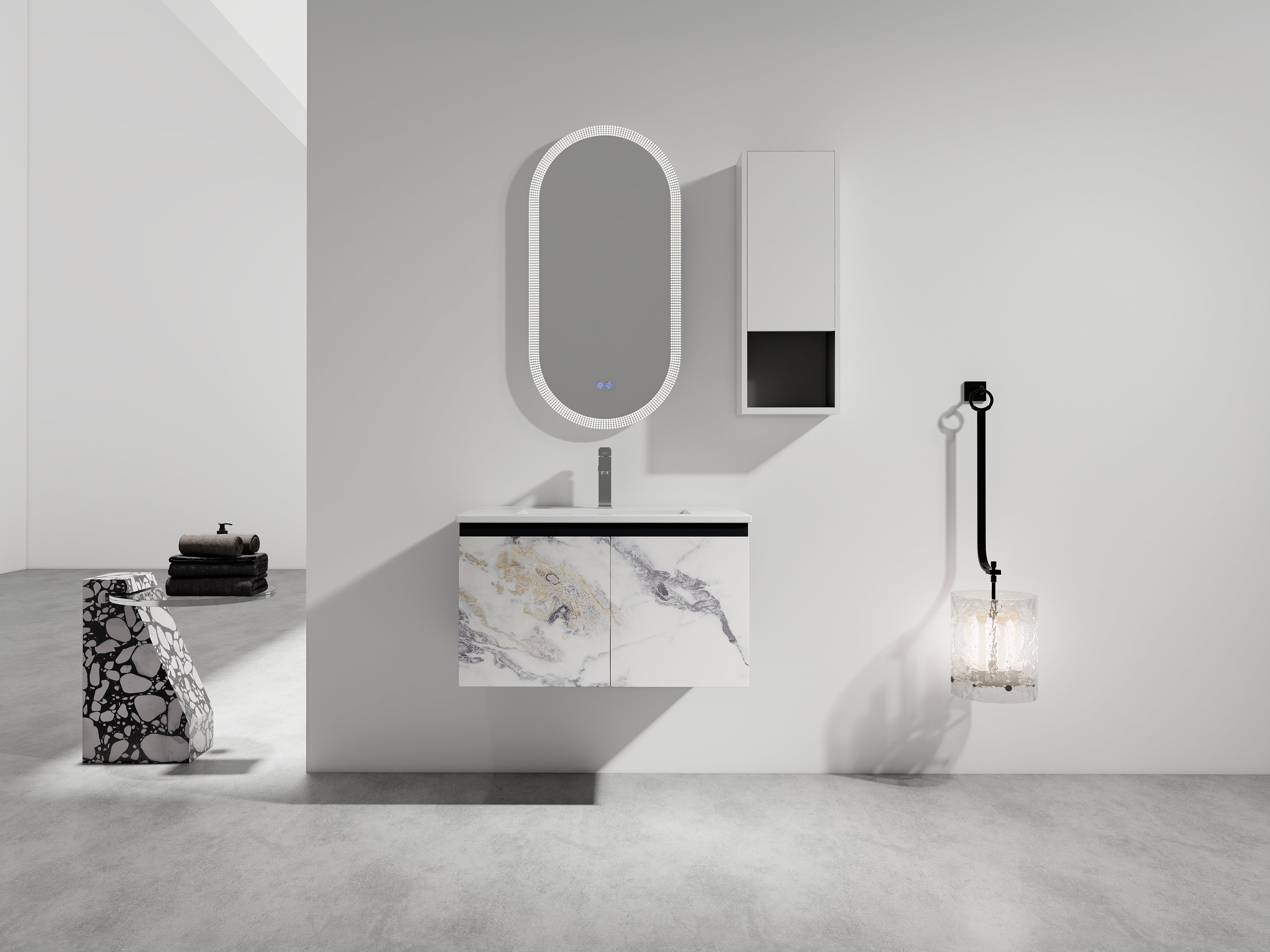 12" Bathroom Side Cabinet