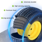 Set of 2 Lawn Mower Tires and Wheel Assembly