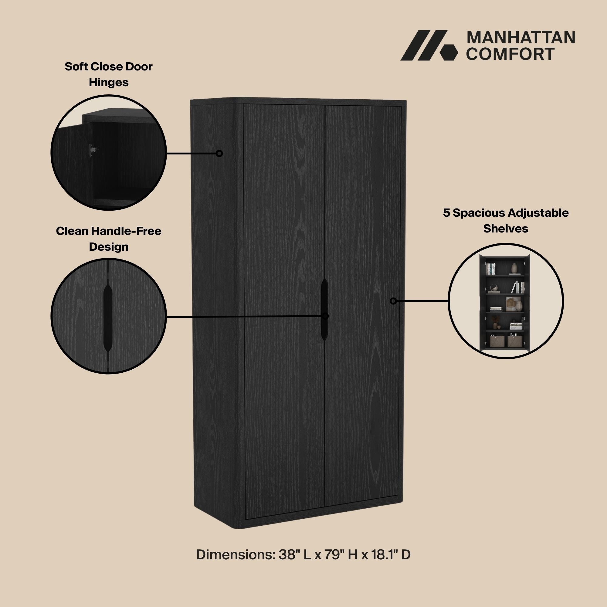 Rivington - Bookcase Cabinet
