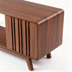 78 Inch Mid-Century Modern Electric Fireplace TV Stand