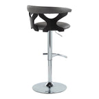 Contemporary Adjustable Barstool with Swivel