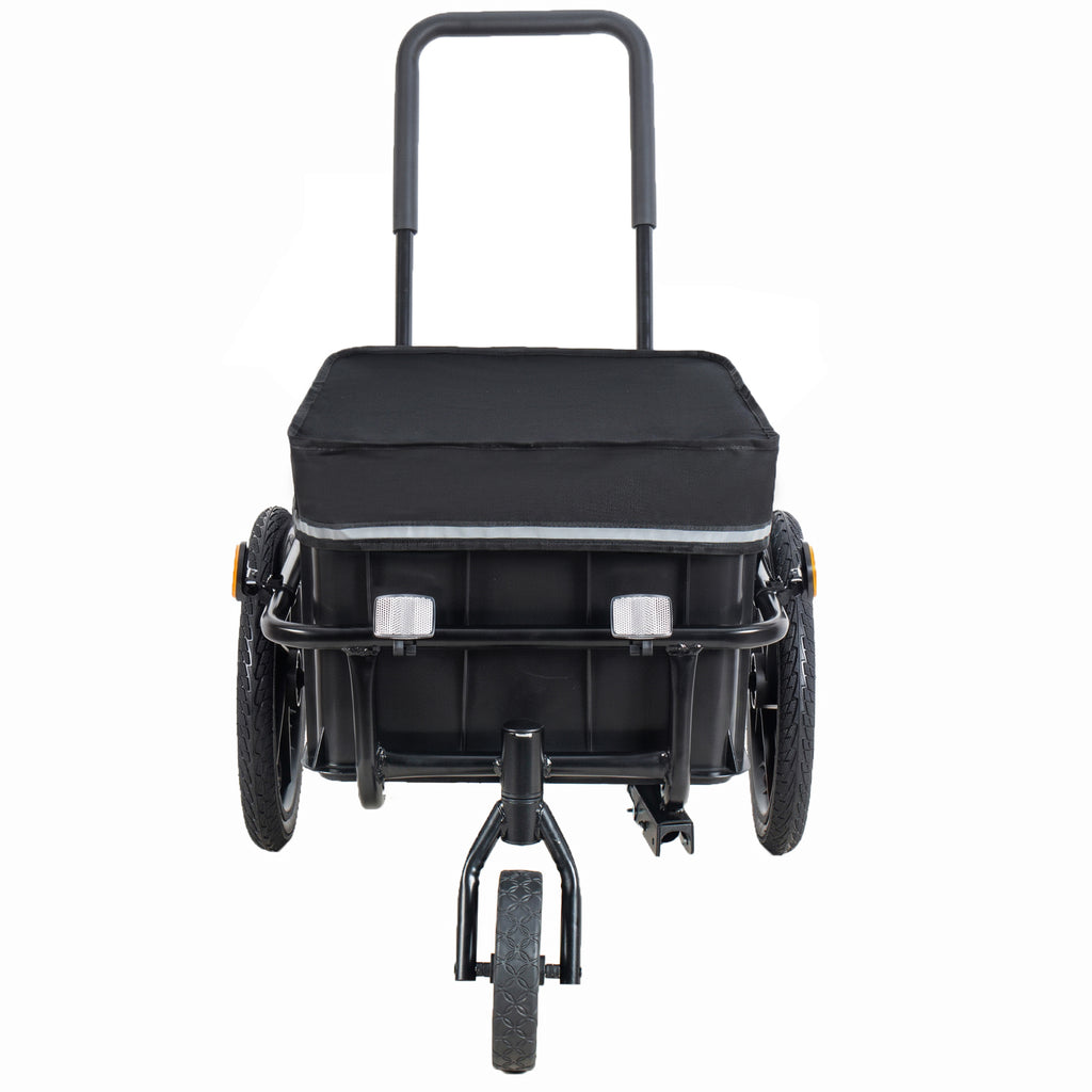 2-in-1 Bike Cargo Trailer Pushcart
