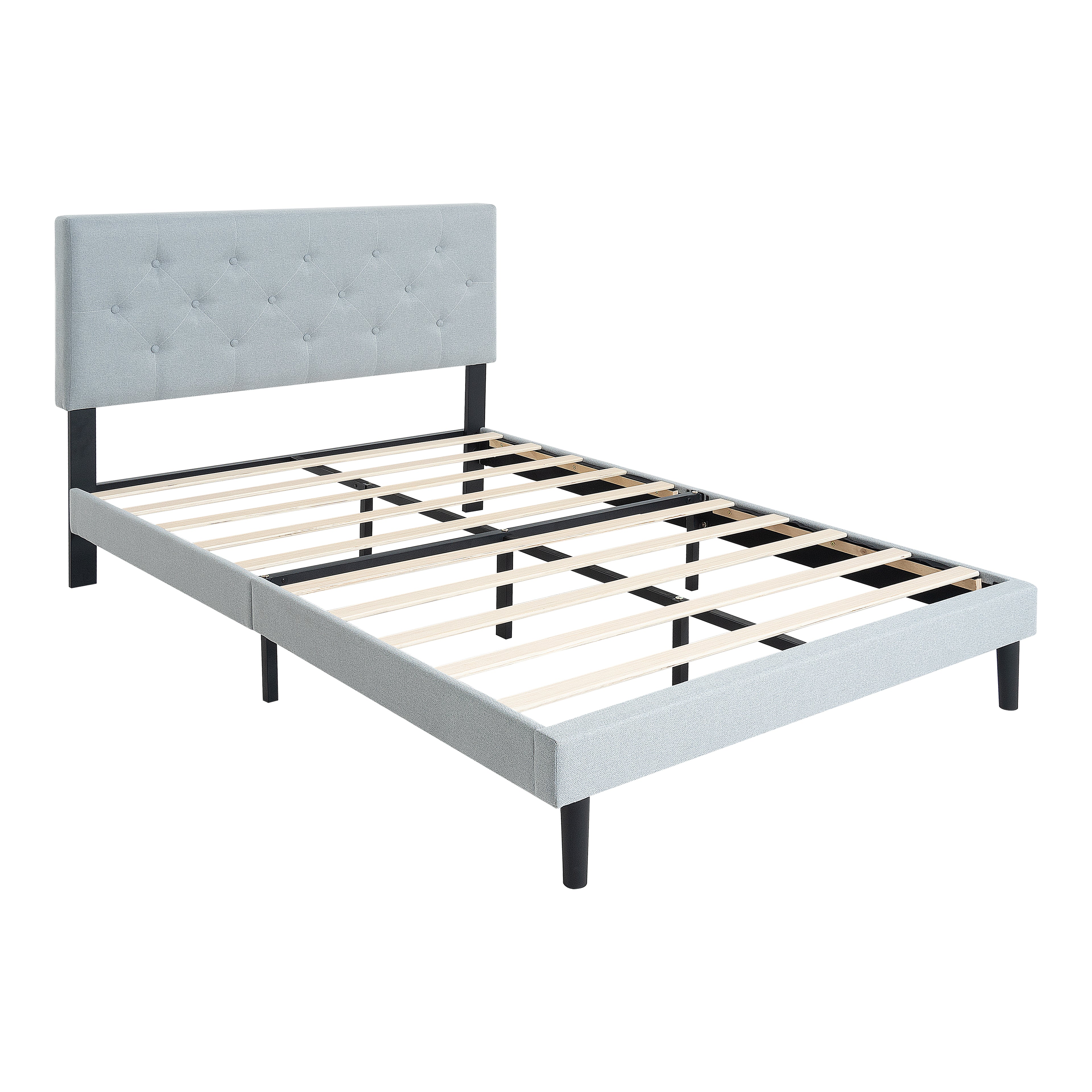 Twin Size Upholstered Platform Bed Frame