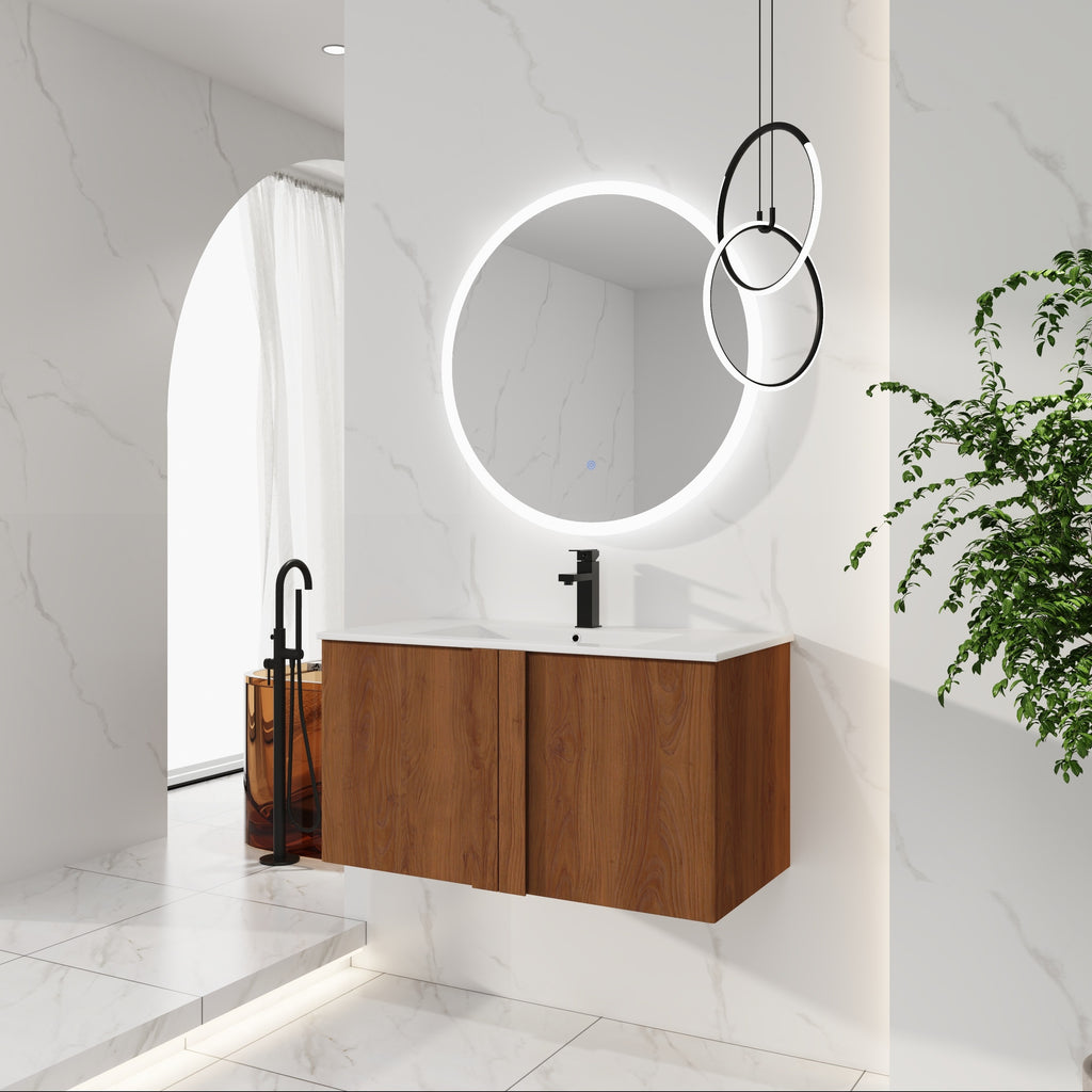 36" Wall-Mounted Bathroom Vanity with Sink Combo