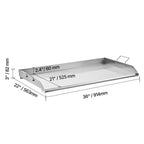 36x22 in Flat Top Griddle Stainless Steel Universal BBQ Grill Pan