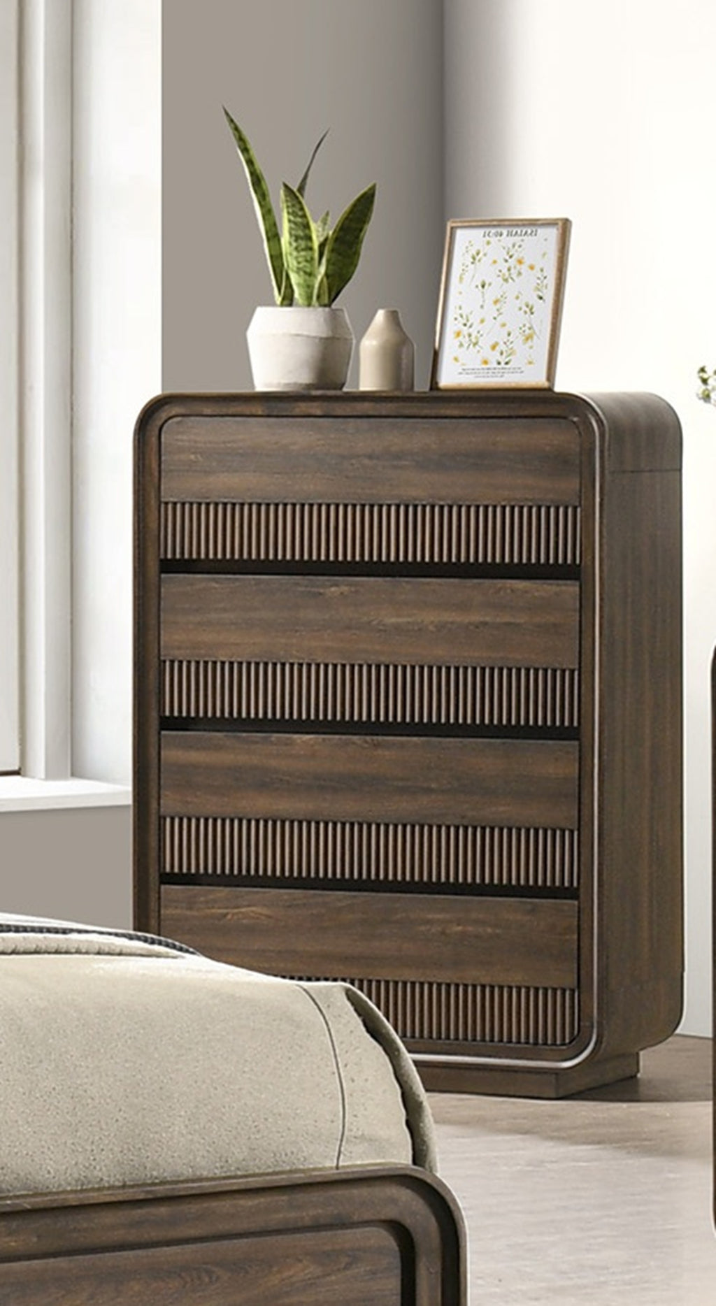 Mid-Century Flair Rounded Edges Chest