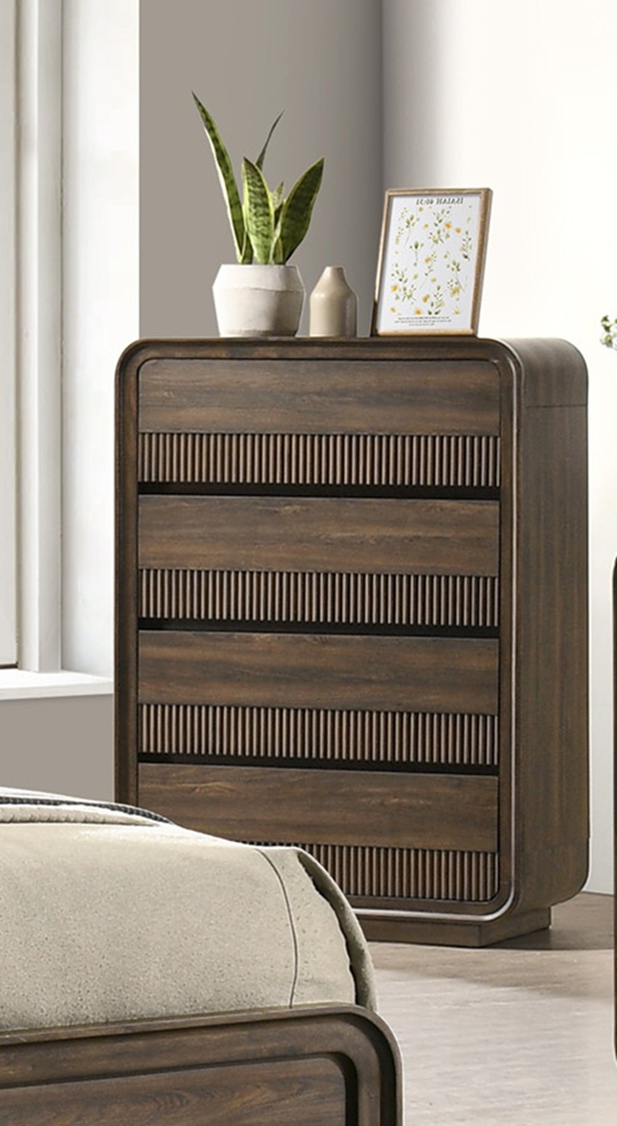 Mid-Century Flair Rounded Edges Chest