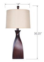 30" Contemporary Polyresin Table Lamp