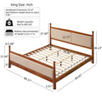 King Size Upholstered Platform Bed Frame
