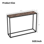 Narrow Console Table - High-End Edge Wrapped Foyer Table