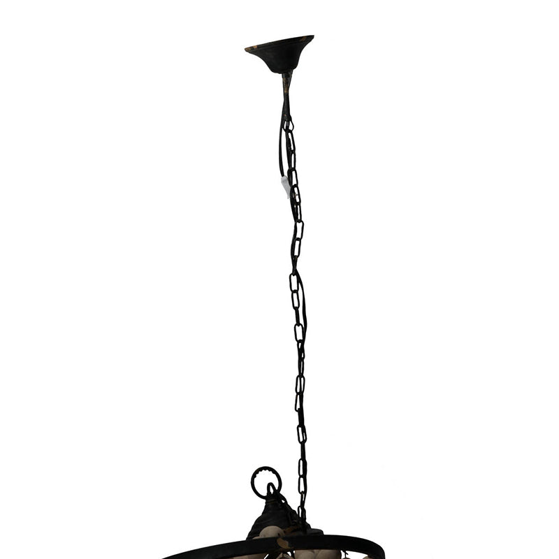 Large Beaded 4-Light Chandelier