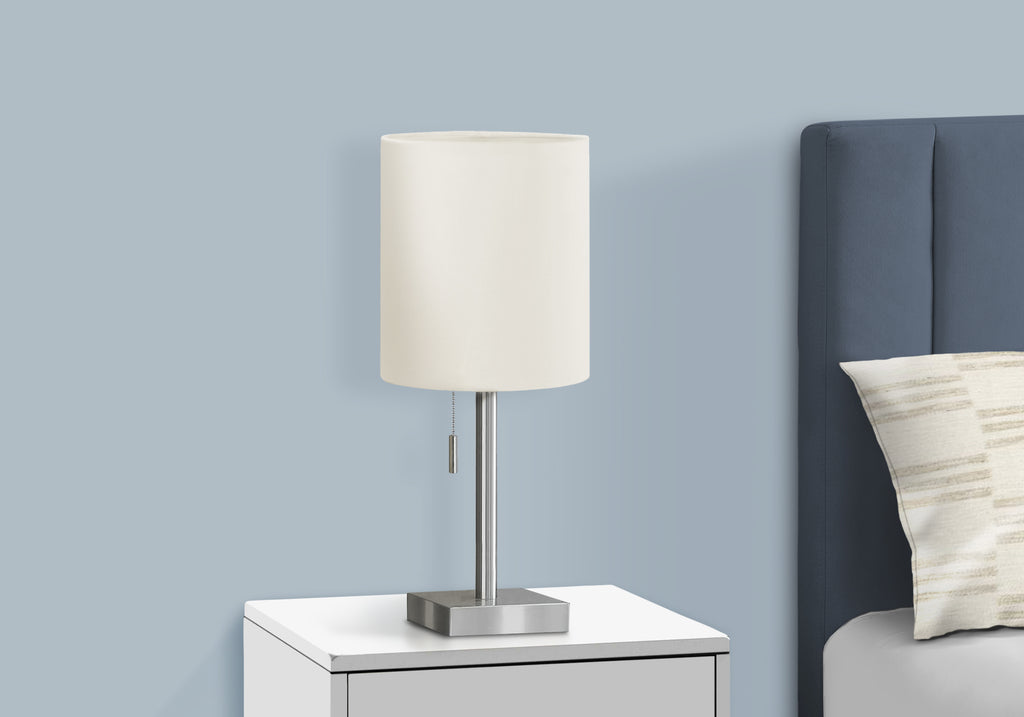 Lighting Set of 2 Table Lamp with USB Port - Nickel Metal