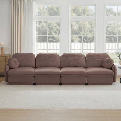 137" Chenille Cloud 4-Seater Sofa