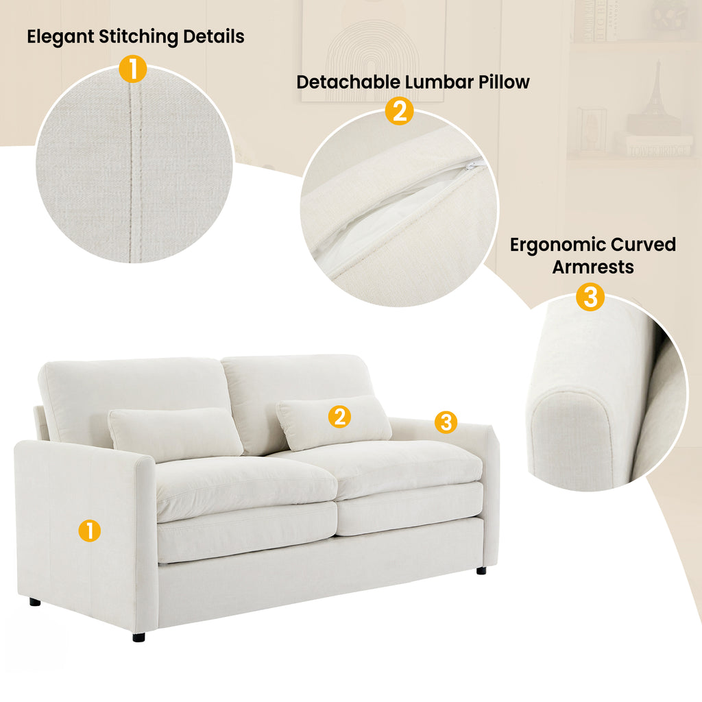 Cozy Upholstered Sofa Set Oversized Comfy Cloud Sofa