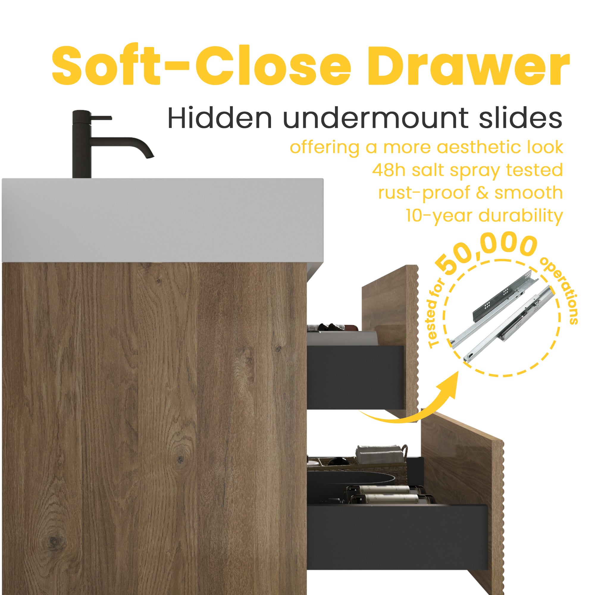 Grace 60-Inch Bathroom Vanity with Modern Design