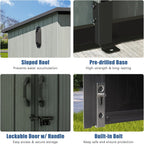 6x11FT Outdoor Resin Storage Shed