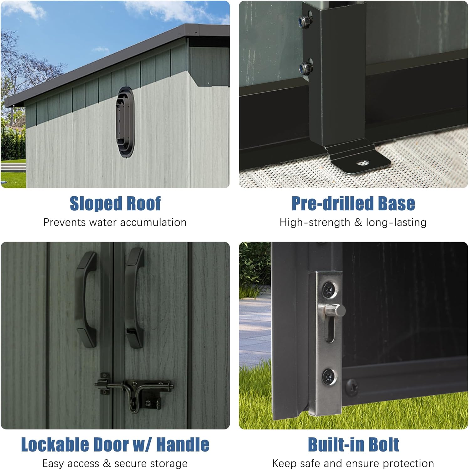 6x11FT Outdoor Resin Storage Shed