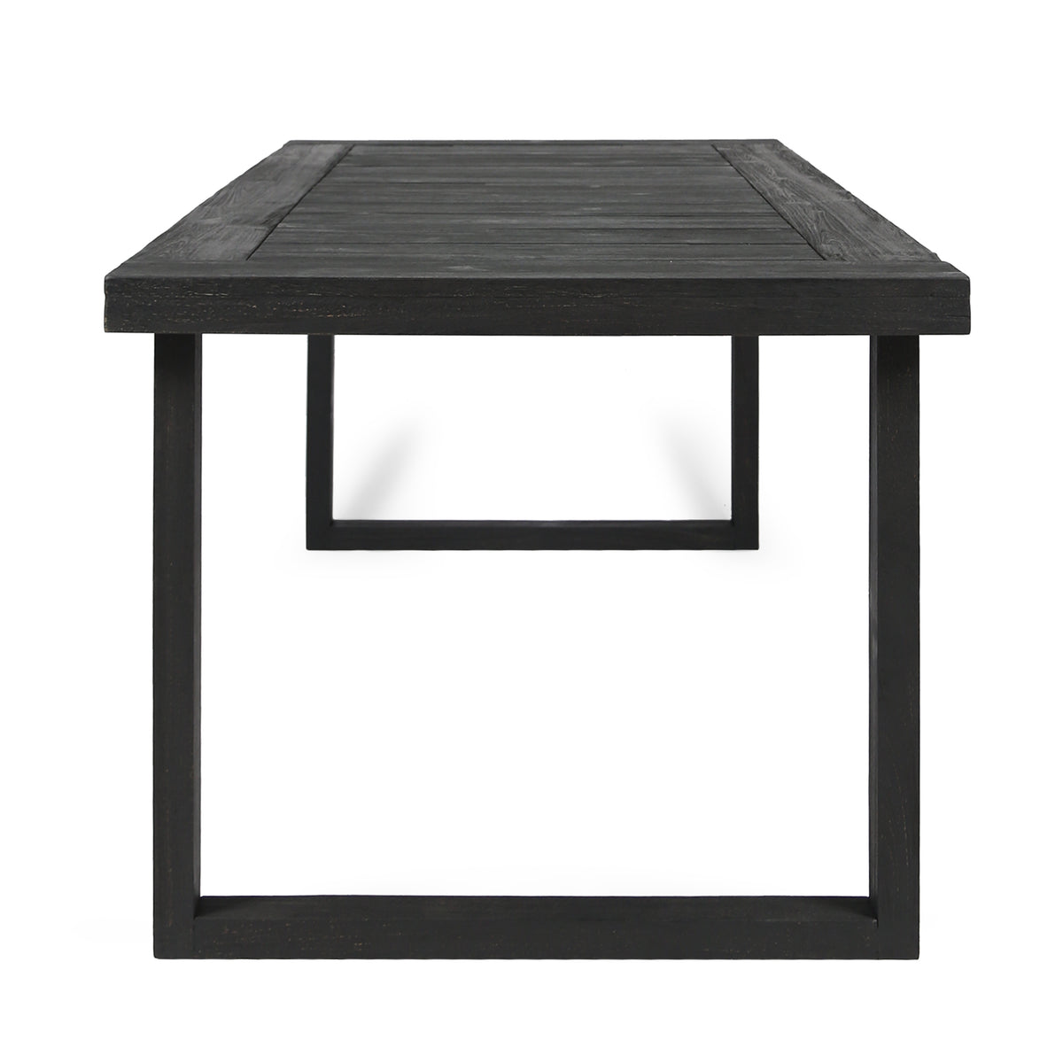 2-Piece Solid Acacia Wood Outdoor Dining Set, Sandblast Dark