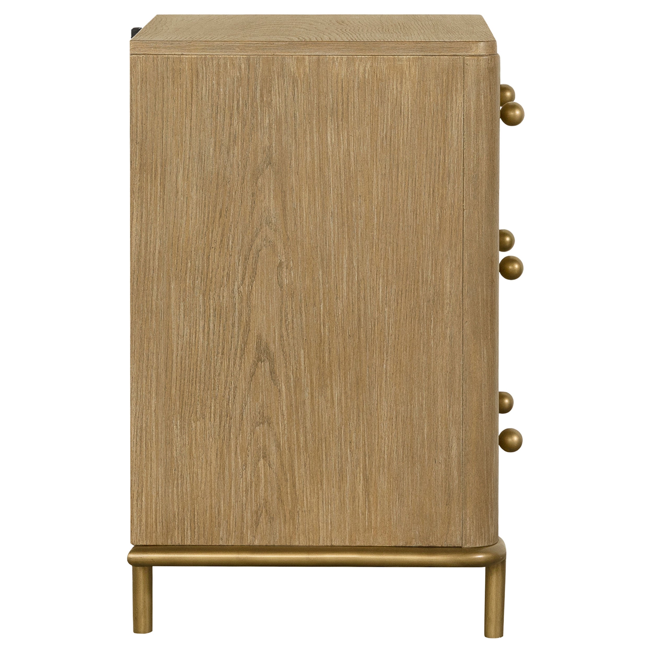 Sand Wash 3-Drawer Nightstand with USB Ports