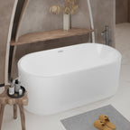 59" Linear Acrylic Freestanding Bathtub