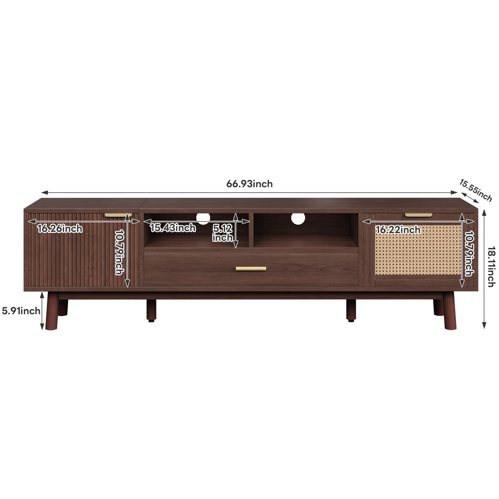 Wood Fashionable TV Stand for 75" TVs