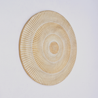 Handcarved Round Wheel Style Wood Wall Decor - 36"