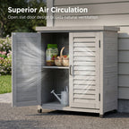 Potting Bench with Storage Cabinet and Metal Table Top