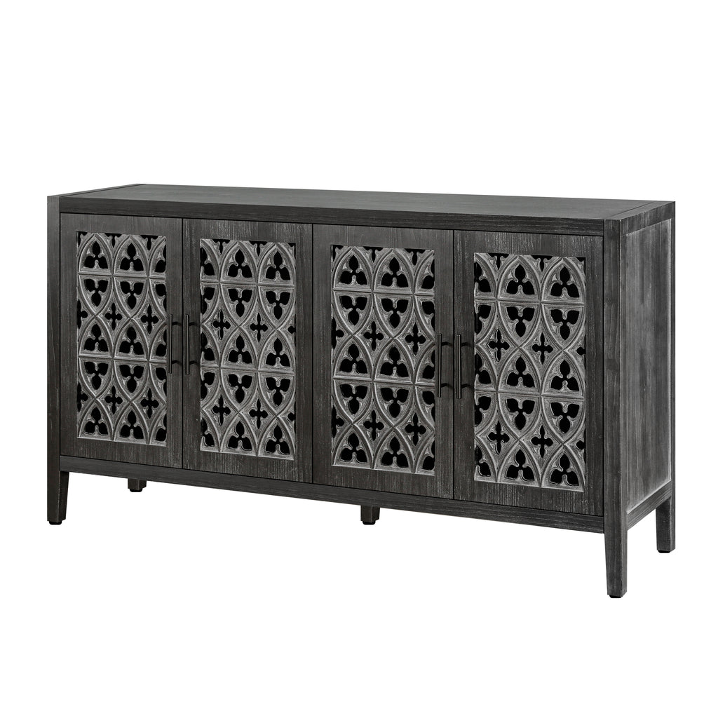 Hollow Four Door Antique Cabinet