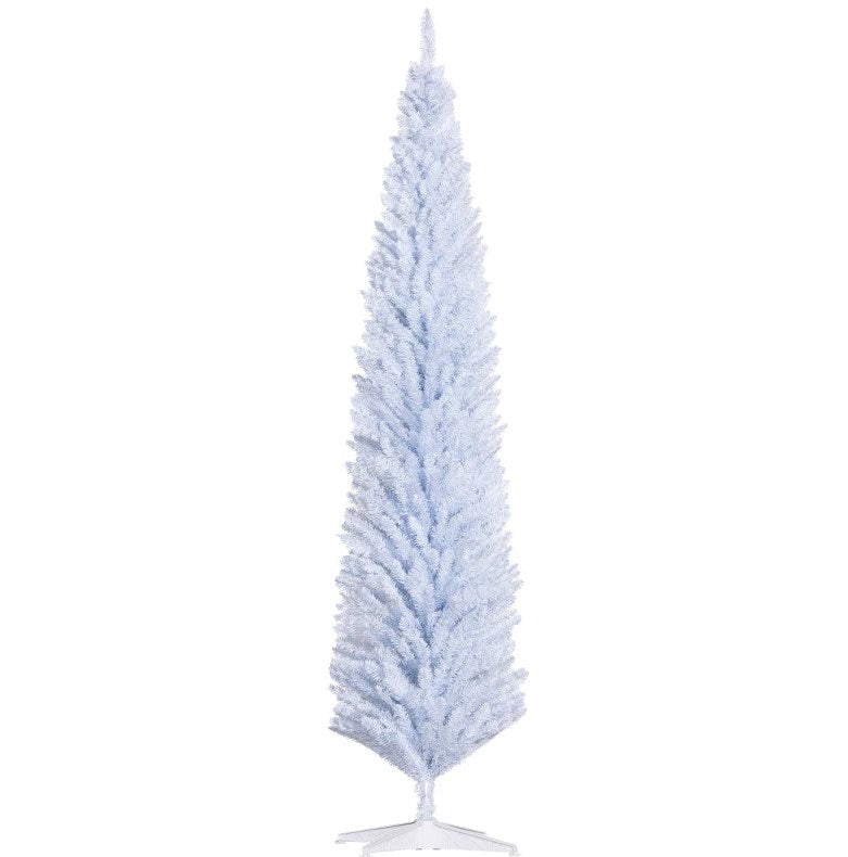 8ft Pencil Artificial Christmas Tree with Realistic Branches