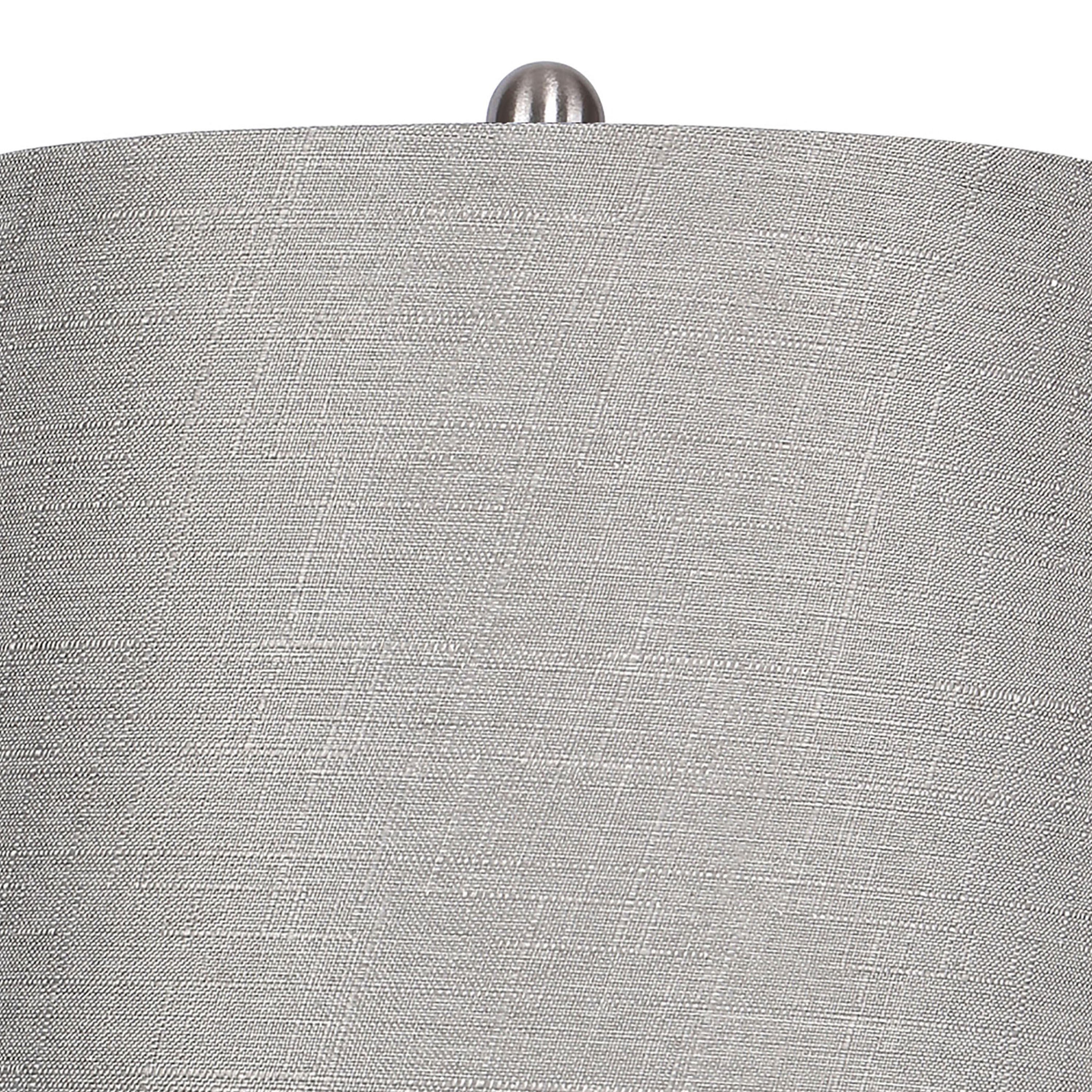 Ashland 27" Contemporary Metal Table Lamp Set in Brushed Nickel