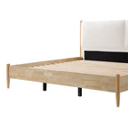 King Bed Frame with Upholstered Headboard