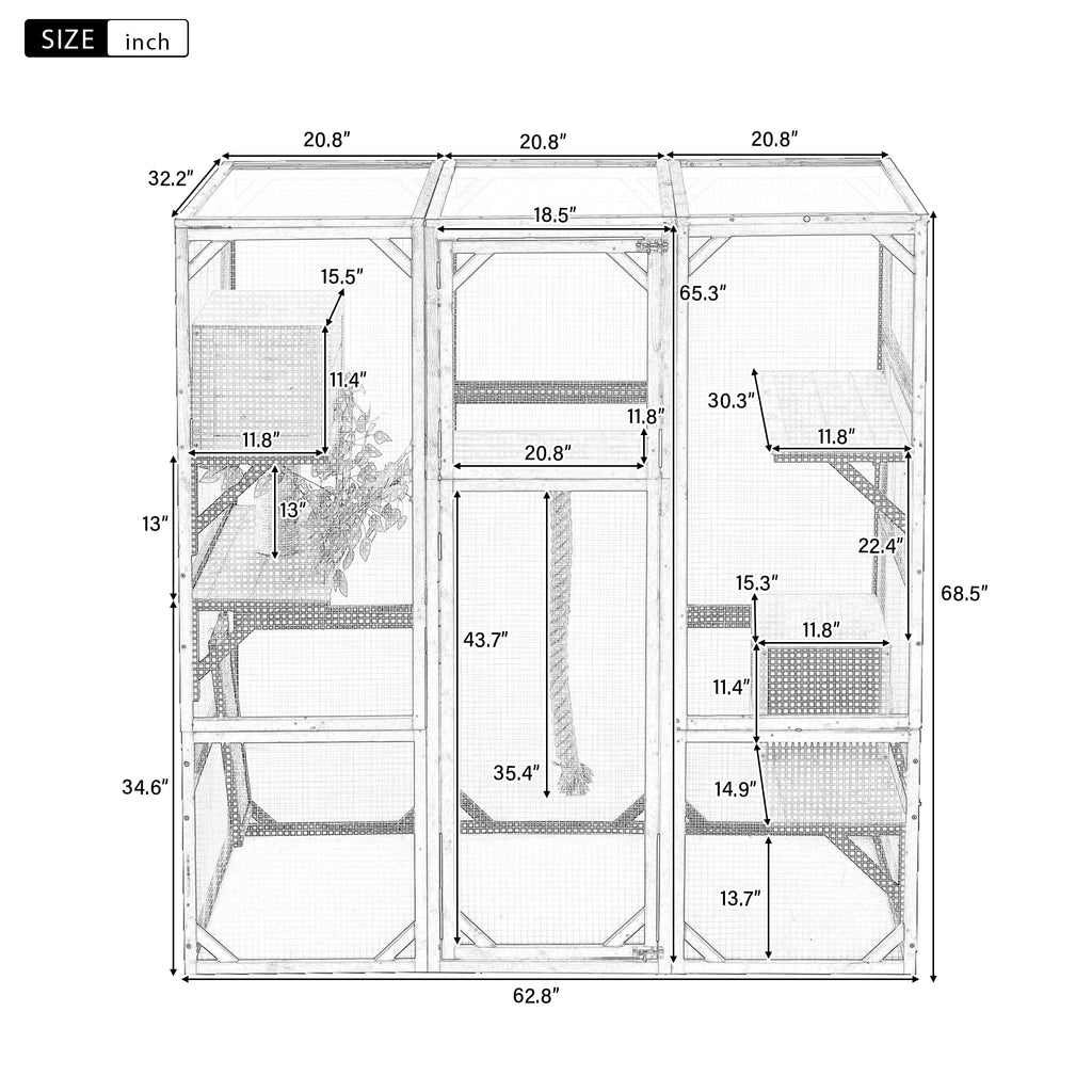 Outdoor Cat House with Double Entry Doors
