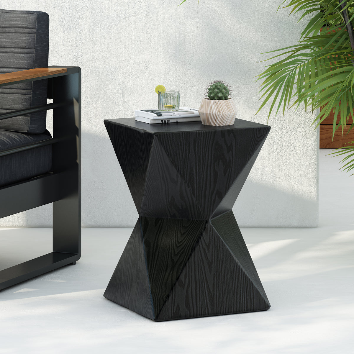 14.25" Black Accent Table