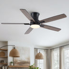 52" Modern Farmhouse Ceiling Fan with Dimmable Light
