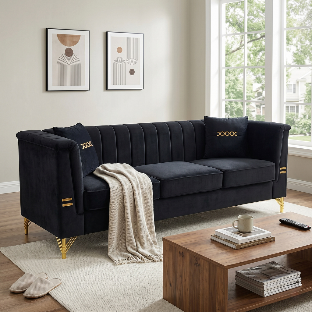 Mosharong 55" Sofa - Luxurious Velvet Seating