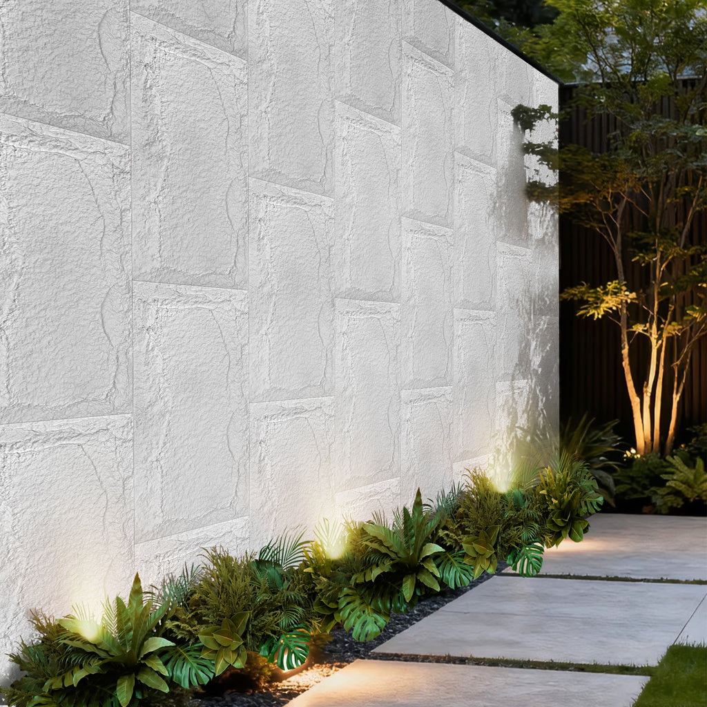 3D Faux Stone Wall Panels, 8 PCS PU Wainscoting Panel