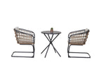 3-Piece Outdoor Wicker Bistro Set