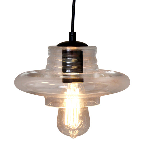 Torus Saucer Pendant with Clear Glass