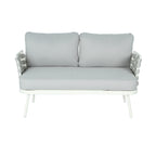 Mariano Steel Loveseat and Table Set