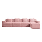 Modular 4 Seat L Shape Sectional Boneless Sofa