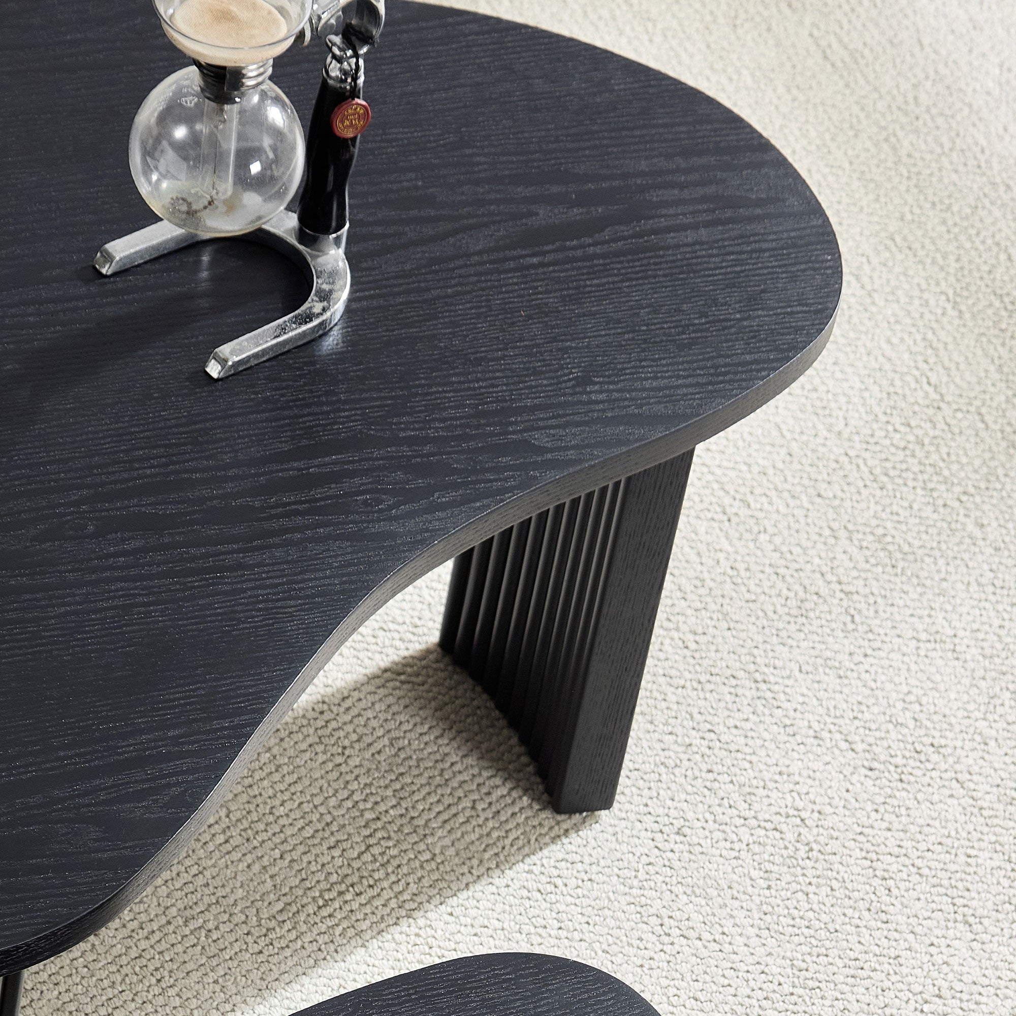 2-Piece Modern Irregular Shape Coffee Table Set