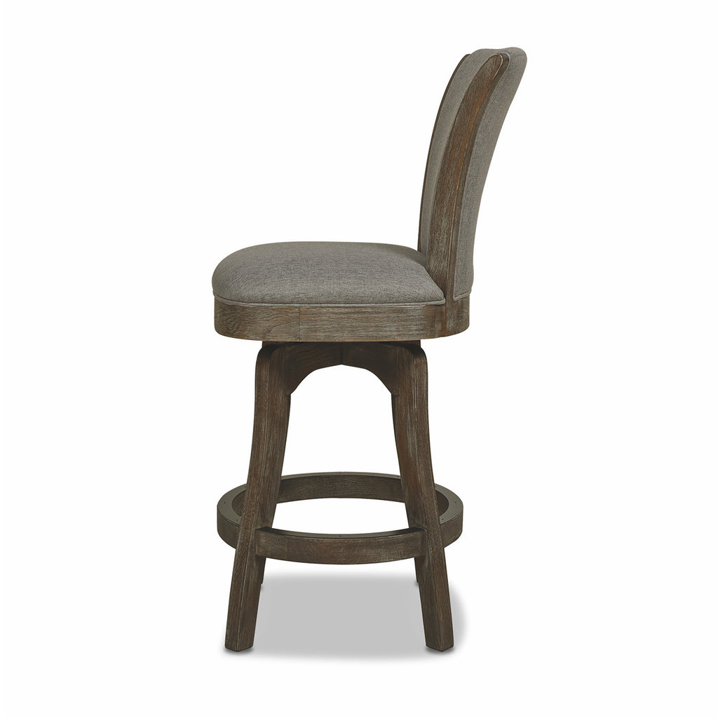 Henry 27" Armless Swivel Counter Height Bar Stool, Heathered