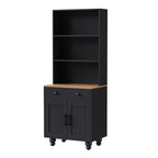 ON-Trend Farmhouse Storage Cabinet with Gourd-Shaped Legs