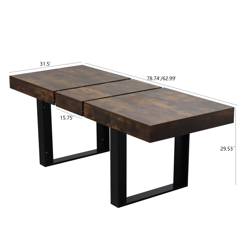 Extendable Dining Room Table for 6, 8, 10