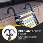 8.5FT Telescopic Ladder with Hooks and Triangular Support Frame