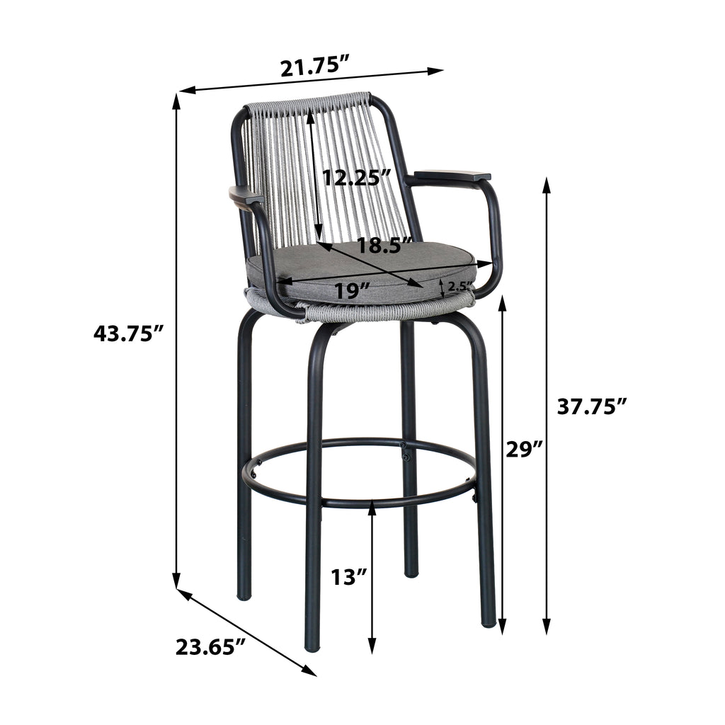 Outdoor Patio Bar Stools Set of 2