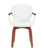 Mid-Century Modern Bentwood Swivel Dining Chairs (Set of 2)
