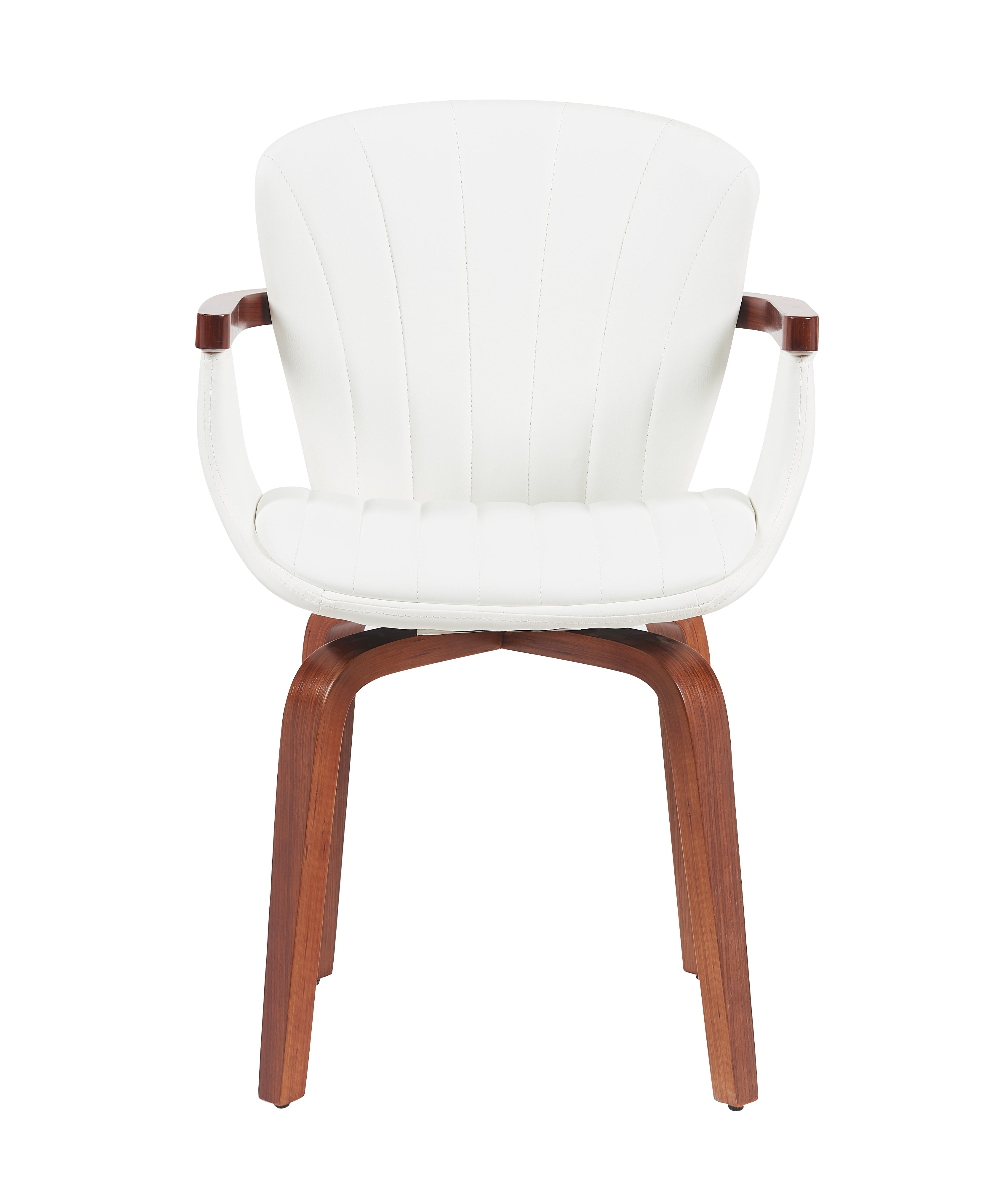Mid-Century Modern Bentwood Swivel Dining Chairs (Set of 2)